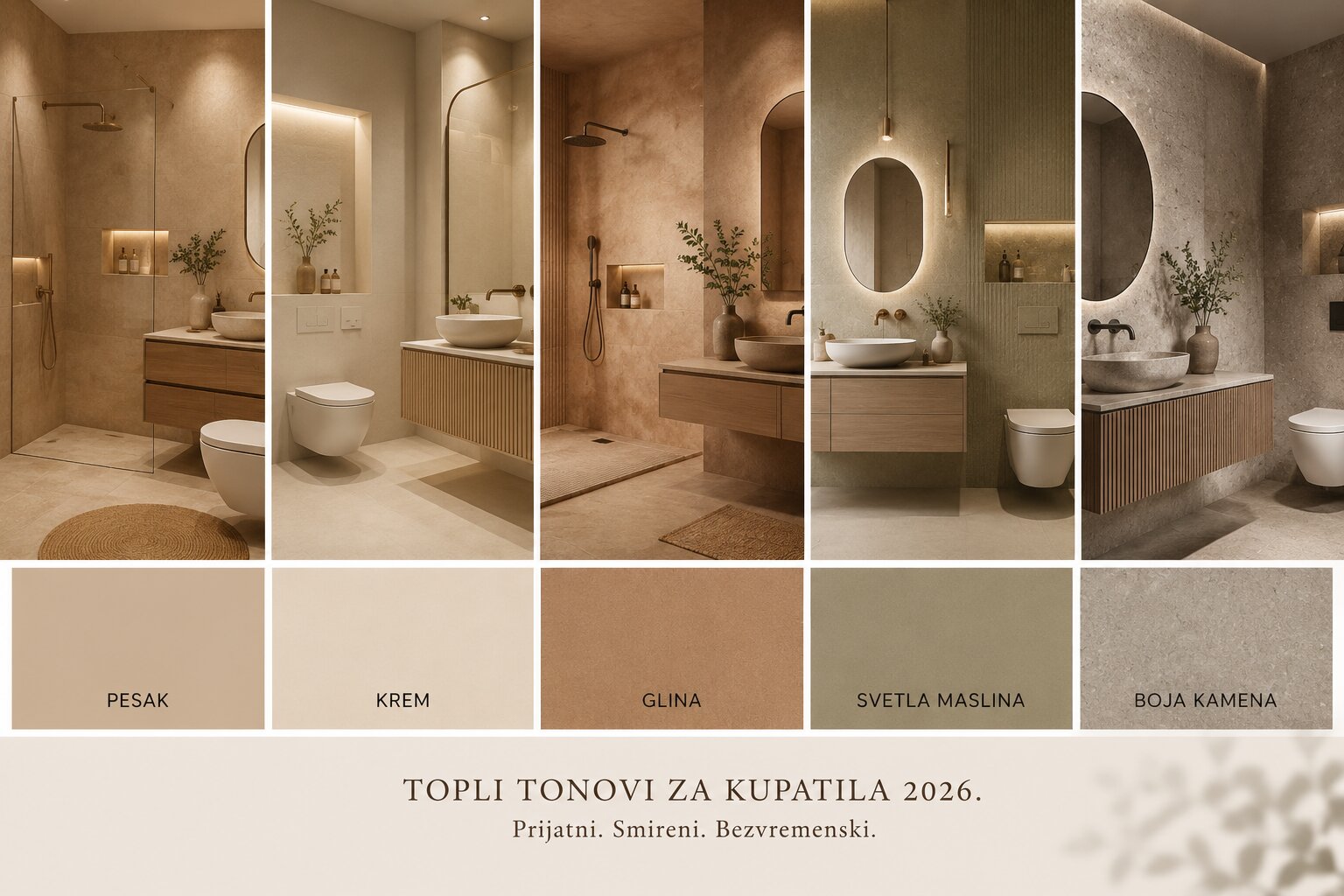 Kupatila u tonovima bez
